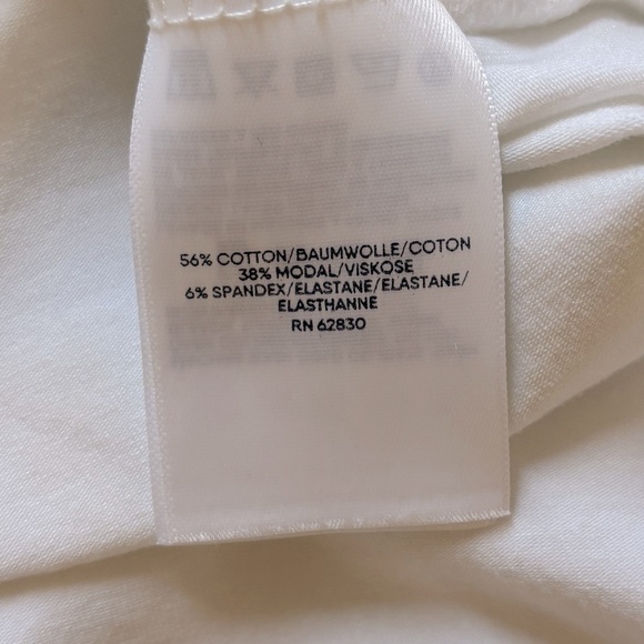 Lands' End Women's Size 2X Top V-Neck Short Sleeve Closet Staple Casual White - Picture 10 of 12